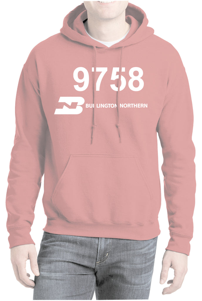 Burlington Northern Railroad 9758 Logo Hoodie