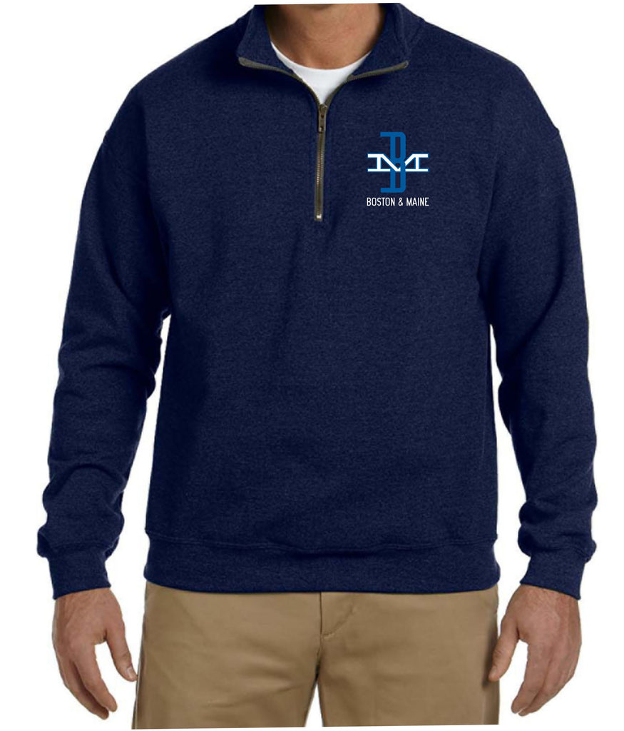 Boston and Maine "McGinnis" Logo Embroidered Cadet Collar Sweatshirt