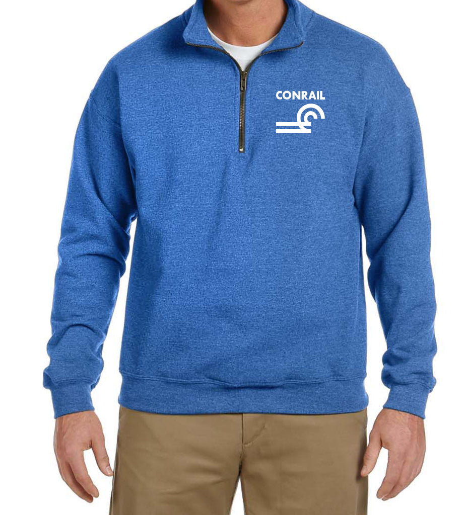 Conrail Logo Embroidered Cadet Collar Sweatshirt
