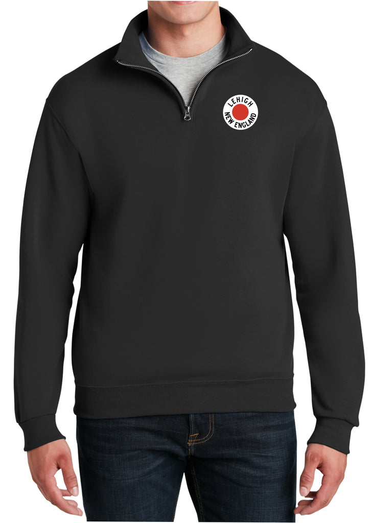 Lehigh and New England Logo Embroidered Cadet Collar Sweatshirt