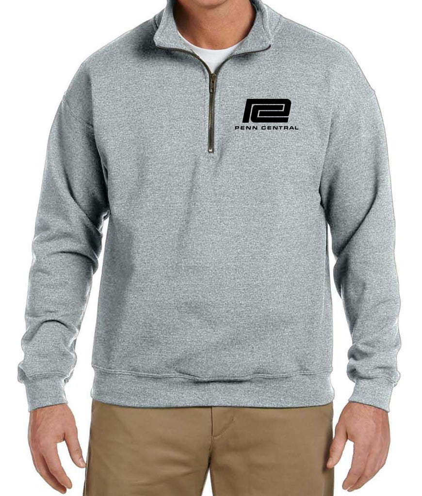 Penn Central Logo Embroidered Cadet Collar Sweatshirt