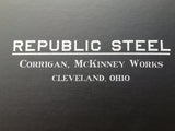 Republic Steel; Corrigan, McKinney Works Book