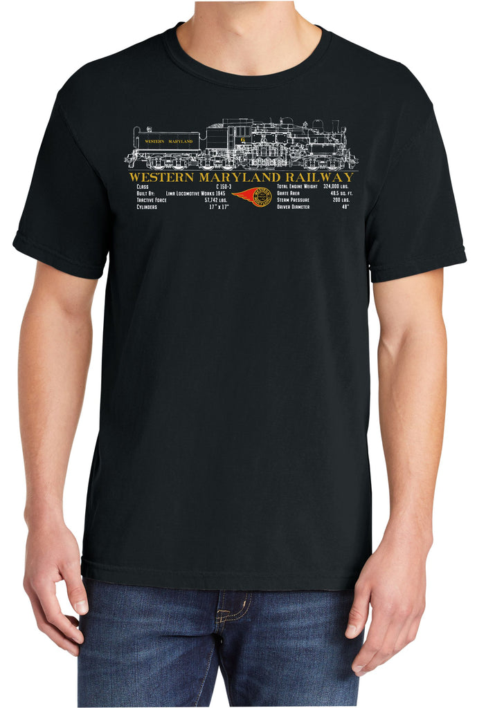 Western Maryland Railway Shay #6 Locomotive Shirt