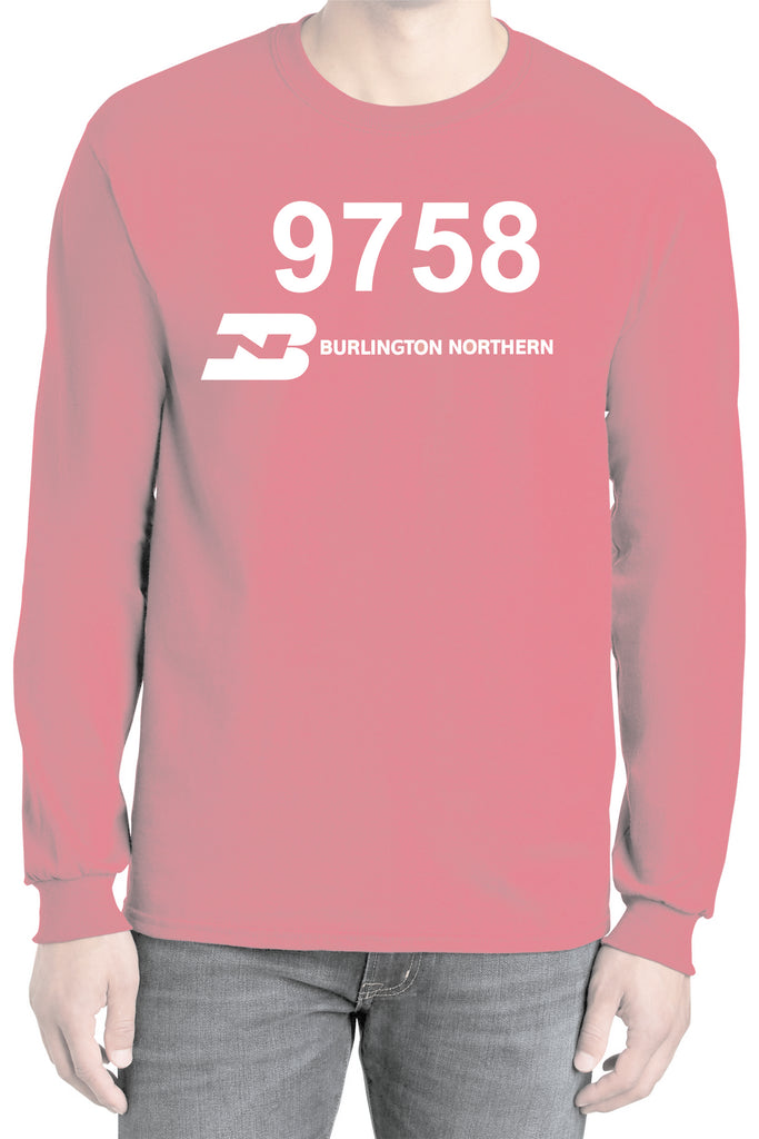 Burlington Northern Railroad 9758 Logo Long Sleeve Shirt
