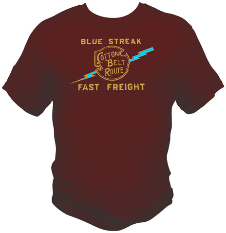 Cotton Belt Blue Streak Faded Glory Shirt