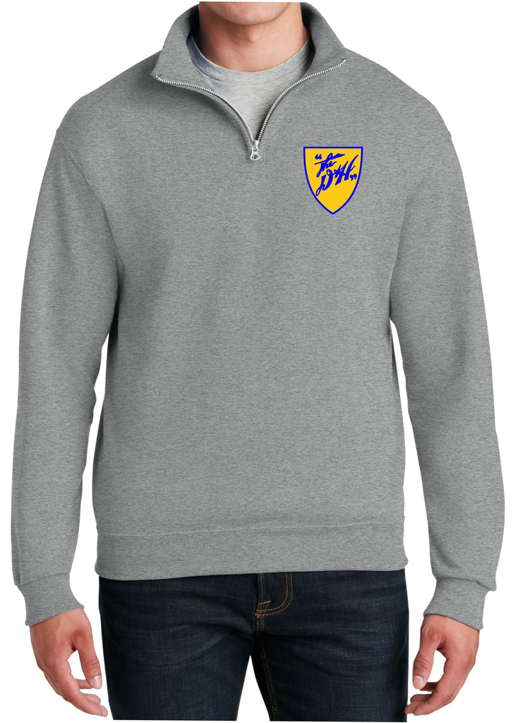 Delaware and Hudson Shield Logo  Embroidered Cadet Collar Sweatshirt