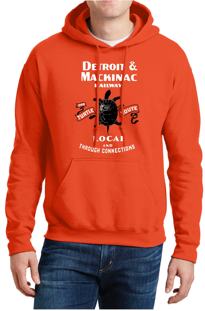 Detroit and Mackinac Railroad "The Route of the Turtle" Logo Hoodie