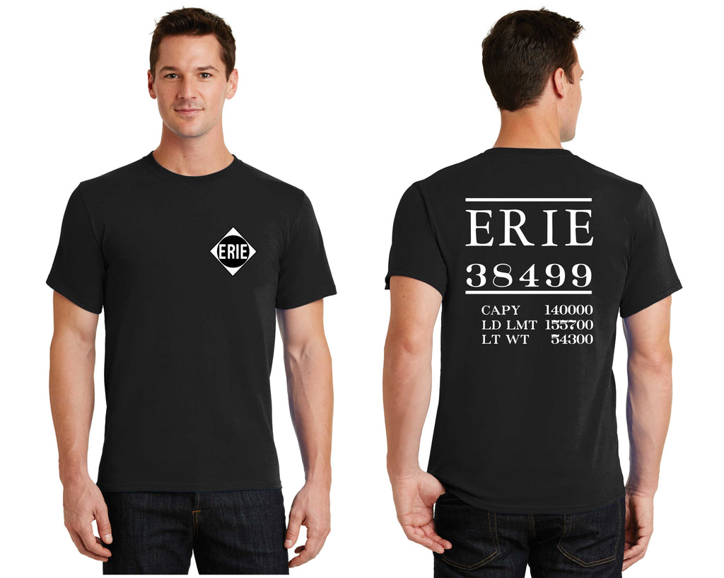 Erie Railroad Hopper Car Recording Marks Logo Shirt