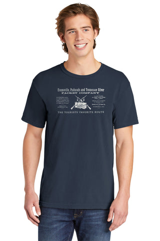 Evansville, Paducah & Tennessee River Packet Company Logo Faded Glory Shirt