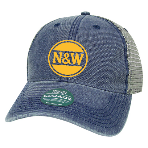 Norfolk and Western Hamburger Logo Navy/Grey Embroidered Cap