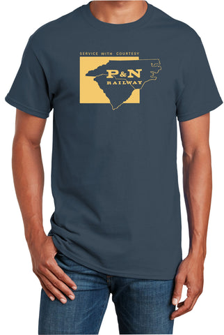 Piedmont and Northern Railway Map Logo Shirt