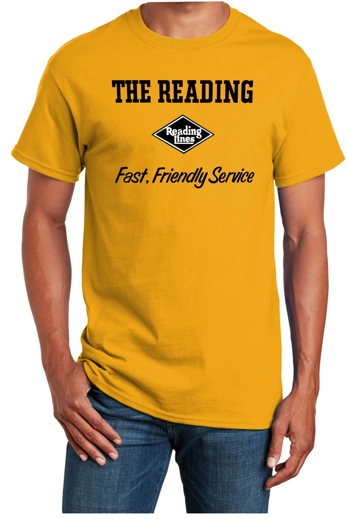 Reading "Fast Friendly Service" Logo Shirt
