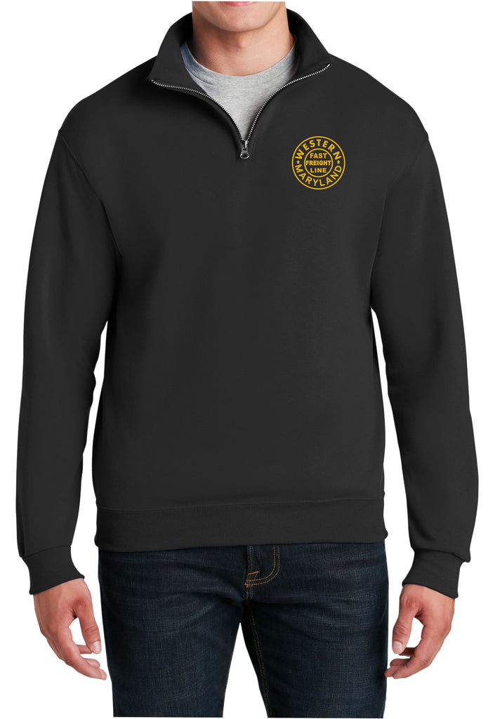 Western Maryland Circle Logo  Embroidered Cadet Collar Sweatshirt